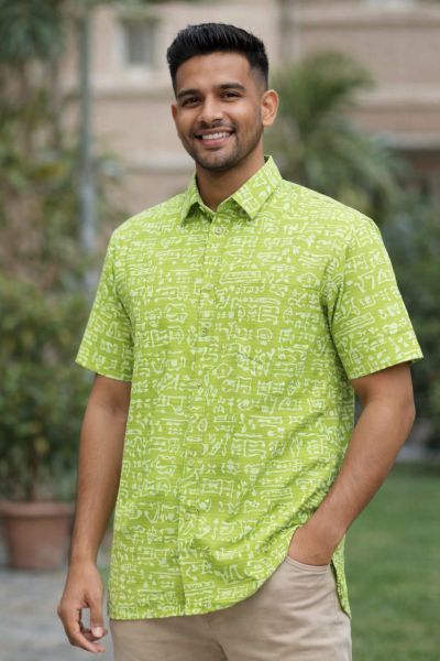 Men's Half Sleeve Soild Casual Regular Fit Shirt