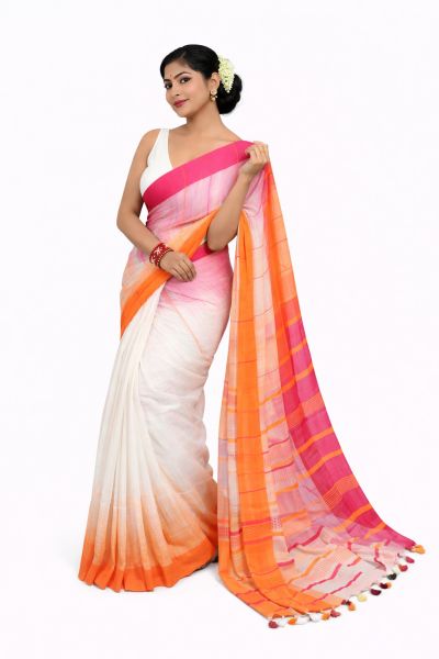 Ikkat Women's Hand Weaving Saree From Bengal
