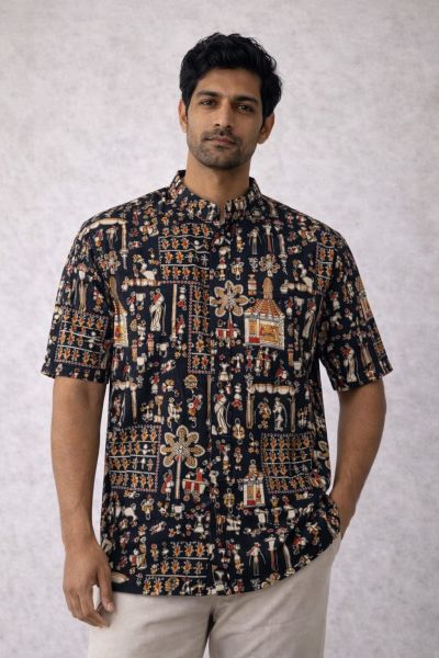 Men's Half Sleeve Soild Casual Regular Fit Shirt