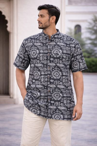 Men's Half Sleeve Soild Casual Regular Fit Shirt