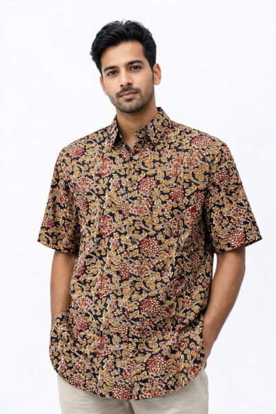 Men's Half Sleeve Soild Casual Regular Fit Shirt