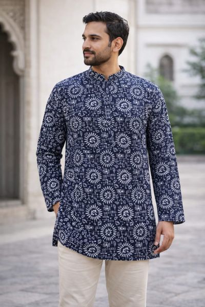 Men Cotton Striped Kurta From Bengal