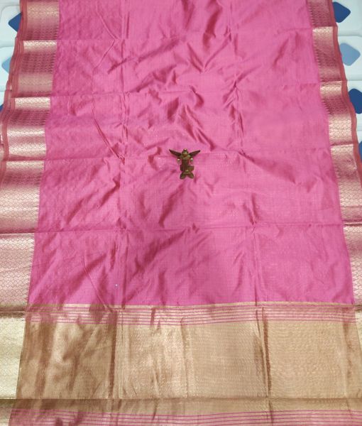 Baby Pink Soft Manipuri Silk Saree From Bangalore