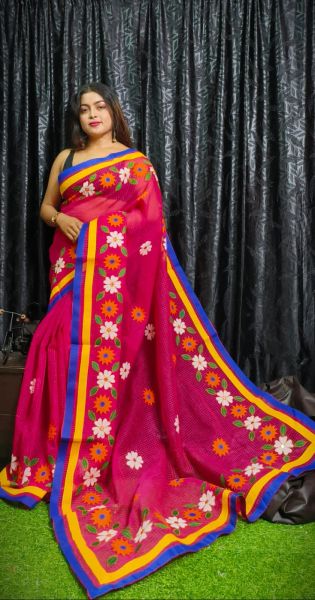 Rani Flower Design Pure Handloom Resham Kota Saree