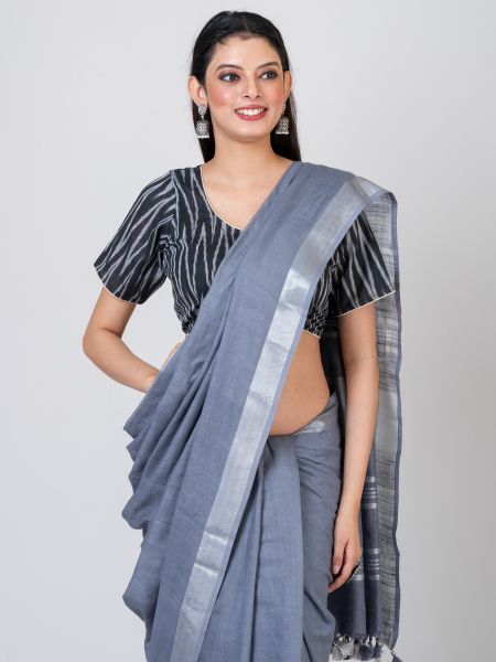 GMH Women's Designer Cotton Ikkat Half Sleeve Stitched, Ready to wear Blouse for Women