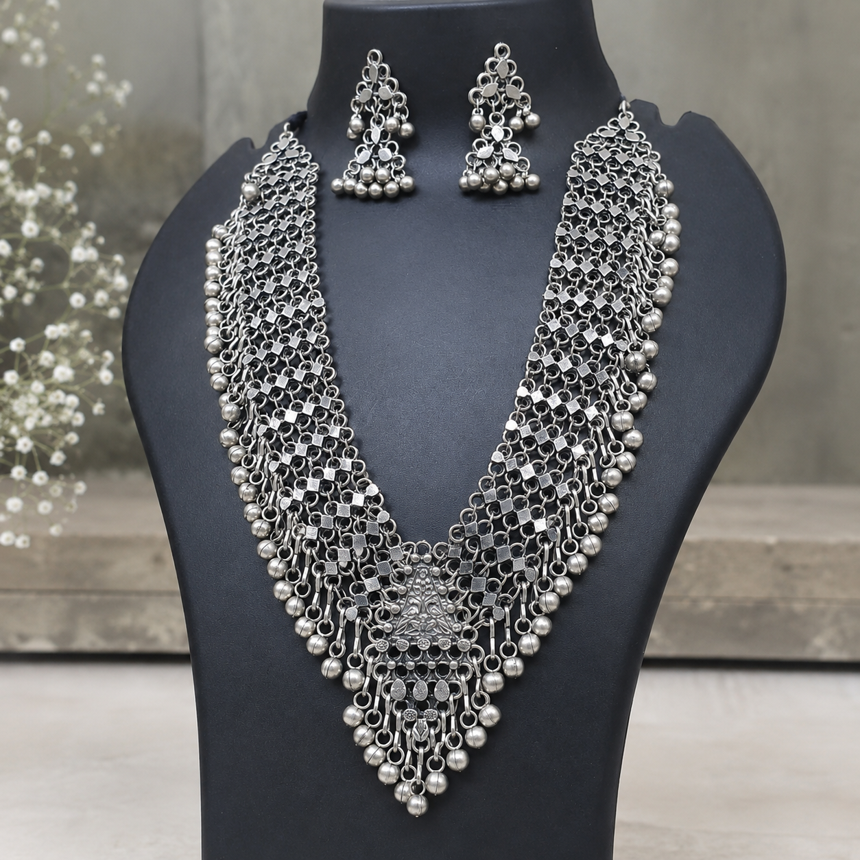 Bollywood Statement Necklace with Earring