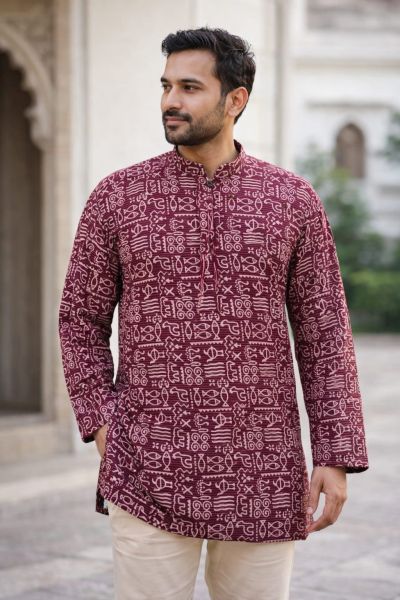 Men Cotton Striped Kurta From Bengal