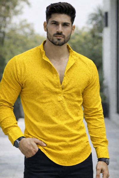 Men Cotton Striped Kurta From Bengal