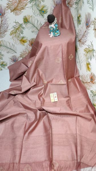 Chocolate Pure Handloom Kota Viscose Silk Weaving Design Saree From Bengal
