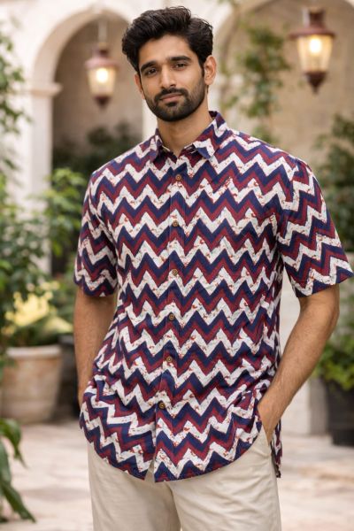 Men's Half Sleeve Soild Casual Regular Fit Shirt