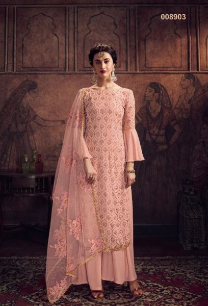 Gown Georgette With Swarovski Diamond Work Dupatta Net Stitch Work