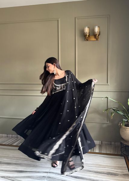 Heavy Pure Fox Georgette Fabric Anarkali