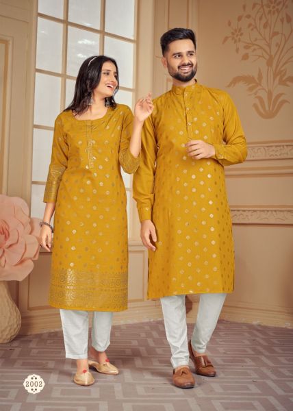 Mustard Yellow Kurta Payjama Girls Kurti Pants Pure Cotton Combo Pack