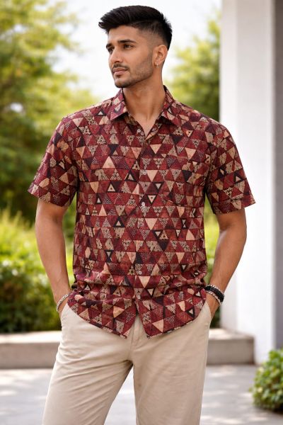 Multi Santiniketan Pure Cotton Men Kura