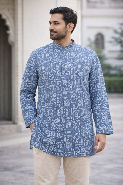 Men Cotton Striped Kurta From Bengal
