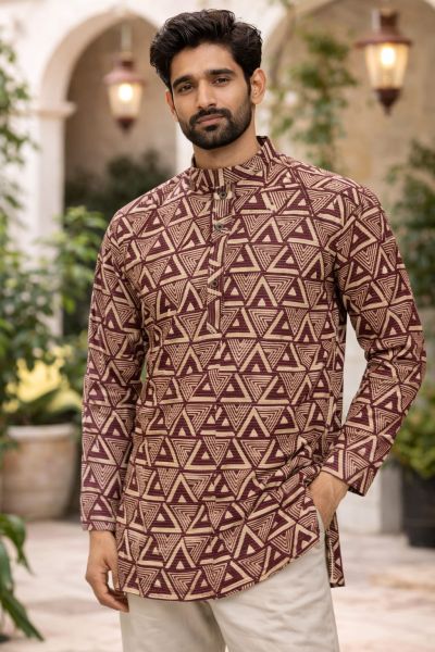 Men Cotton Striped Kurta From Bengal
