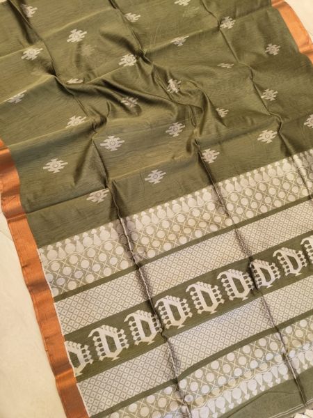 Ash Butta Design Pure Handloom Silk Cotton Saree