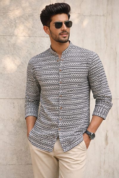 Men Cotton Striped Shirt From Bengal