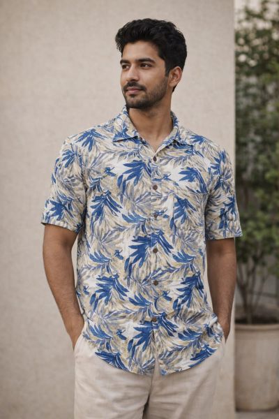 Men's Half Sleeve Soild Casual Regular Fit Shirt