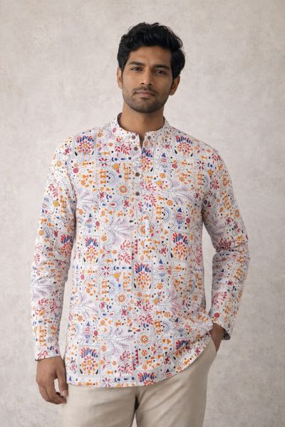 Men Cotton Striped Kurta From Bengal