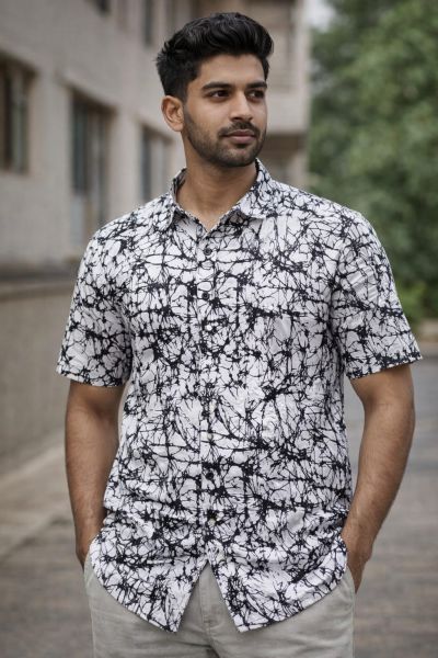 Men's Half Sleeve Soild Casual Regular Fit Shirt