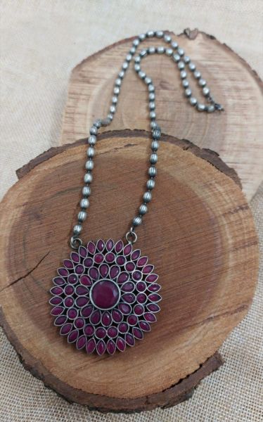 Purple Oxidized German Silver Jewellery