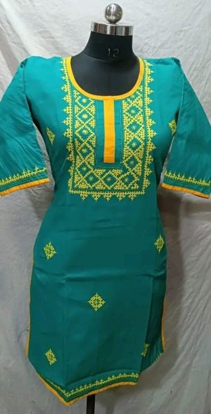 Sea Green Pure Handloom kurti From Bengal
