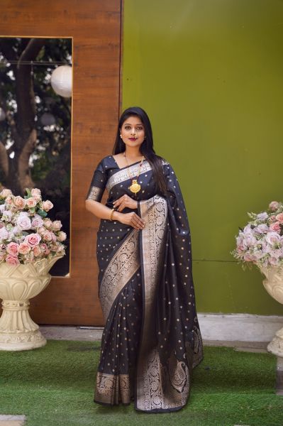 Katan Silk Body Butta Design Saree From Bengal