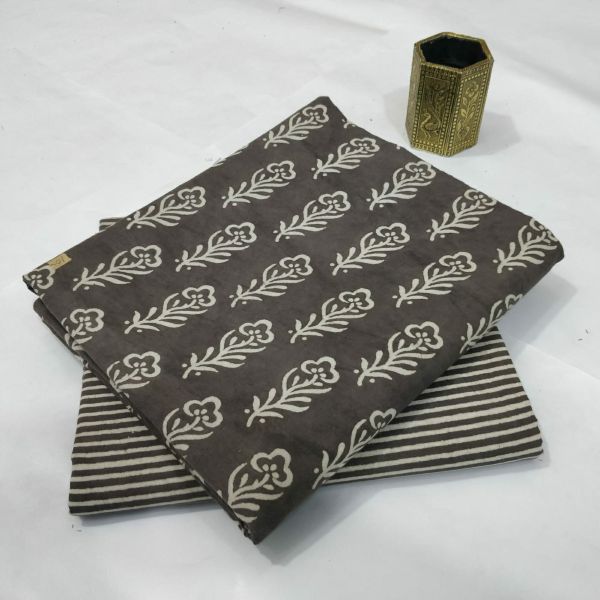 Black White Hand Block Printed Cotton Kurti And Pant