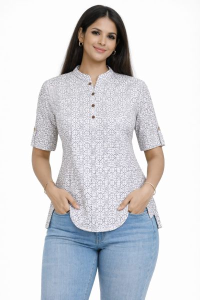 Elegant Women’s Hand Block Printed Tops from Bengal with Traditional Artisan Designs and Comfortable Cotton Fabric for Daily Wear