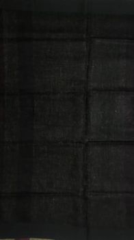 Marron & Black Plain Linen Saree