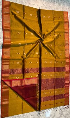 Pure Handloom Meheshwari Silk Saree From Bengal