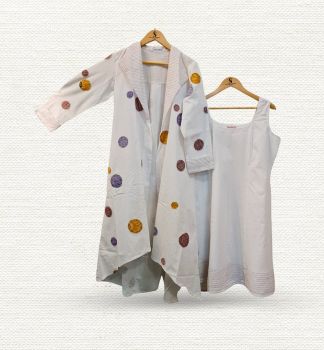 White Polka Dotted Dress