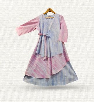 Stylish Pink and Blue 3-layered