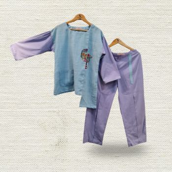 Abstract Embroidery Co-ord Set