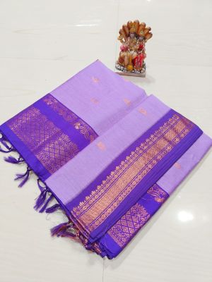 Purple Pure Handloom Gadwal Saree From Bengal