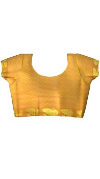 Kanchipuram Saree withPink lemon veena equal zari borderwith Self Embossed DesignEmbossed rich pallu