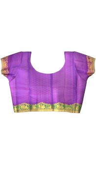 Kanchipuram Saree withPink Blue / Green Blue equal peacock double color zari borderwith Self Embossed DesignDesigner Zari rich pallue