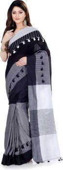 Dark Blue Pure Handloom Cotton Saree