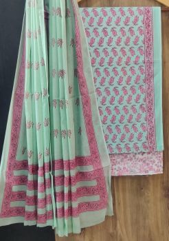 Gulf Stream Printed Suit With Flower Design Dupatta