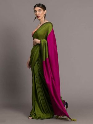 Multi Colour Pure Handloom Cotton Saree From Bengal