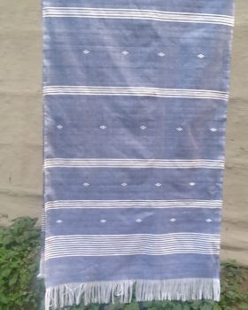 Light Blue Butta Pure Handloom Stole