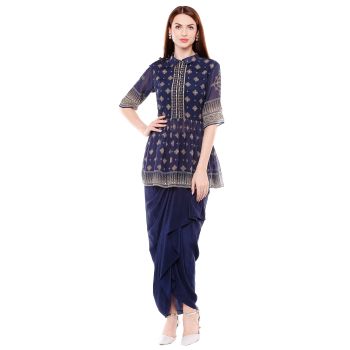 designer drape skirt with top