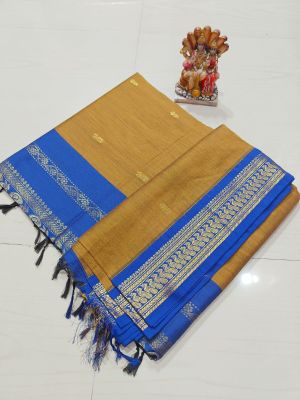 Brown Pure Handloom Gadwal Saree From Bengal