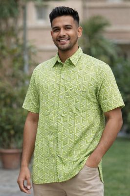 Men's Half Sleeve Soild Casual Regular Fit Shirt