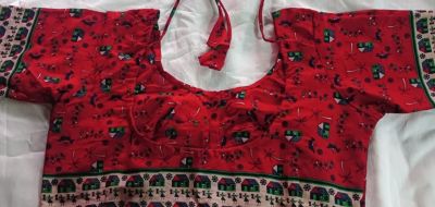Red Pure Cotton Blouse
