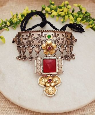Gulaab Choker Red Stone