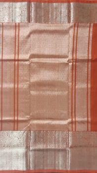 Orange & Blue Venkatagiri Silk Saree