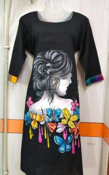 Black Colour pure handloom ladies kurti from Bengal