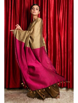 Multi Colour Pure Handloom Cotton Saree From Bengal